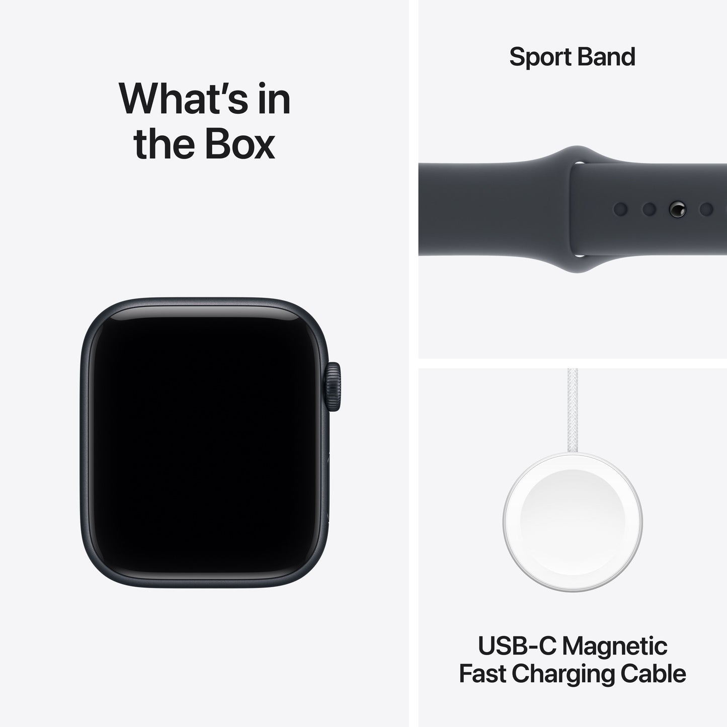 Apple Watch SE 3 GPS 44mm Midnight Aluminium Case with Midnight Sport Band - S/M