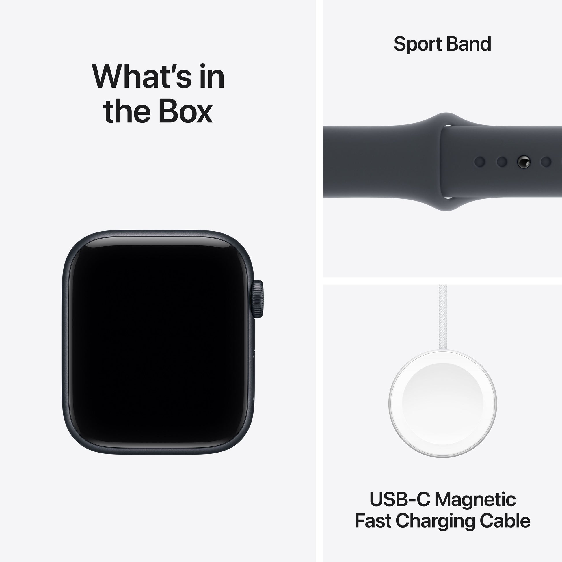 Apple Watch SE 3 GPS 44mm Midnight Aluminium Case with Midnight Sport Band - S/M